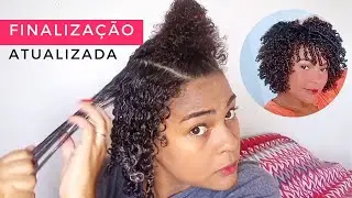 FINALIZAÇÃO CABELO CACHEADO CURTO 💕 DEFINIÇÃO + BRILHO