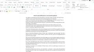 How to add bullet points in word with keyboard