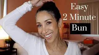How to:  Create a Perfect High Bun with Medium Length Hair - Super Fast & Easy!