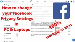 How to change your Facebook privacy settings || Laptop & Computer || Let's Learn
