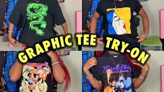 Try-On Haul Graphic Tee Edition! | Shein, Forever 21, BooHoo! | LifeAsBirah