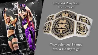 Io Shirai & Zoey Stark all NXT Women’s Tag Team Championship Defenses