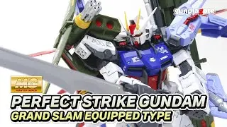 Gunpla MG PERFECT STRIKE GUNDAM GRAND SLAM EQUIPPED TYPE ASMR SPEED BUILD REVIEW.