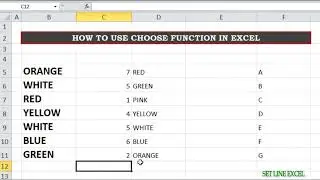 CHOOSE FUNCTION IN EXCEL [ HOW TO USE CHOOSE FUNCTION IN EXCEL ]