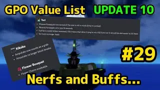 NEW GPO VALUE LIST UPDATE 10 #29 NEW NERF AND BUFFS!!!