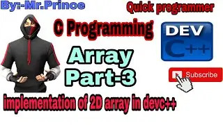 array in c language Part-3|2-D array