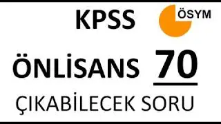ÖNLİSANS 70 ADET GÜNCEL SORU (ÇIKMASI MUHTEMEL)