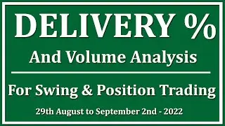 Weekly High Delivery Percentage and Volume Analysis | Stock selection for position and swing Trading