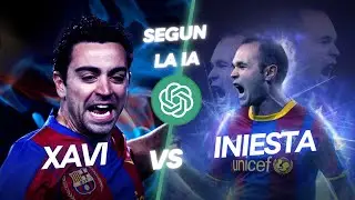 QUIEN ES MEJOR SEGUN LA IA | XAVI VS INIESTA | #xavihernandez #iniesta #barcelona #futbol #vs