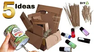 Transforming Cardboard & Waste Material: 5 GENIUS Recycling Ideas ♻️ I Make MANY and SELL Them All!