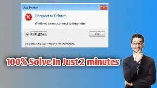 Windows cannot to the Printer | Operation failed with errro 0x00006. | Share printer not Connecting