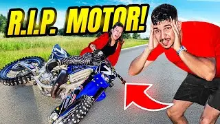 Ucim CURU voziti VELIKI CROSS Motor! *PALA JE*