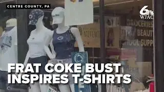Controversy over satire T-shirts sold after Penn State frat cocaine bust