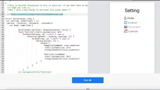 SwiftUI Tutorial:  SwiftUI playground in your Browser 2021
