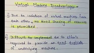 Virtual Machine Disadvantages #virtualmachine #virtualmachines #operatingsystemvideos