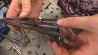 Custom made brackets.