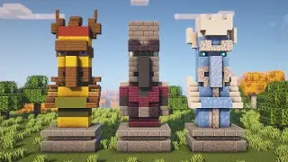 Minecraft | How to build 3 MORE Villager Statues!