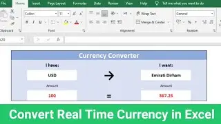 How to Add Real Time Currency Converter in Excel | Live Currency Convert in Excel