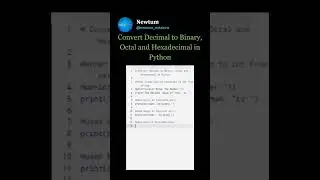 Convert Decimal to Binary,Octal and Hexadecimal in Python... 