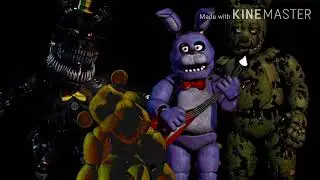 naghtmare, golden Freddy,. bonny , springtrap Sing fnaf song