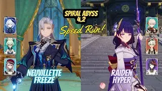 SPEEDRUN Spiral Abyss ll NeuvilletteC0R1 & RaidenC3R1 ll Spiral Reset? SPEEDRUN-nin aja laah!! xD