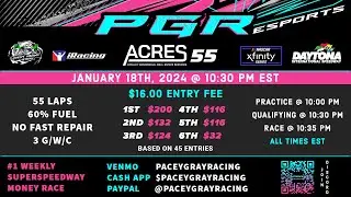 PGR ESPORTS | Thursday Night Money Racing | Daytona International Speedway