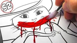 HORROR Artist vs $2 PUSS in BOOTS Colouring Book ✍️