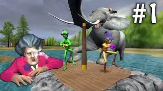 Scary Teacher 3D Jesi Game - SCARY GREEN GRANDPA ALIEN | Free Android Horror Full Gameplay