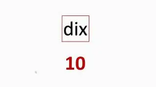 mots nombres de 0 à 10
