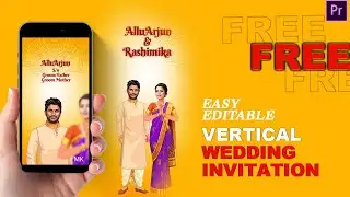 Cartoon Vertical Wedding invitation Free | Mahesh Kopool