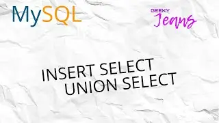 A nice showcase of use of UNION SELECT statement inside INSERT query