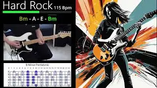 Cowbell Power Rock - Guitar Backing Track in B