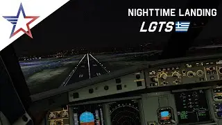 MSFS 2020 | Stunning Night Landing at Makedonia! | FBW A32NX