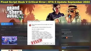 How to Fix Script Hook V Critical Error GTA 5 | Fix GTA V New Update Script Hook Error Not Lunching