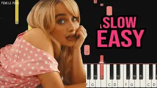 Sabrina Carpenter - Taste | SLOW EASY Piano Tutorial by Pianella Piano
