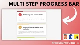 Multi Step Progress Bar Pure CSS HTML | Step progress bar | CSS Custom Properties Step Progress🔥