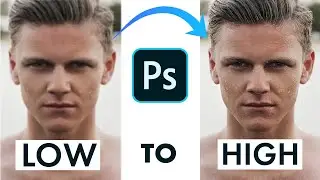 How to Convert low resolution image to high resolution in Photoshop | Adobe Photoshop Tutorial