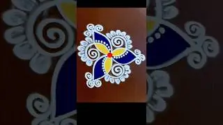 Easy daily rangoli designs 💚 #shorts #rangoli #trending #art #viral #kolam #thiruaarooran #muggulu