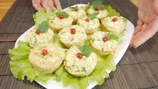 Мясные кексы с сырной начинкой