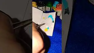 how to make a mini paper painting/ day 4 #challenge #cute #shorts