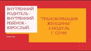 Внутренний Родитель - внутренний ребёнок - Взрослый. Елена Сюр 18+