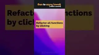 Promise then to async/await just by few clicks in VS Code | JavaScript