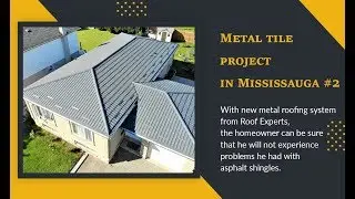 Metal tile Carbon Slate roof project in Mississauga #2