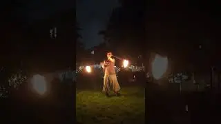 Poi Juggling with Fire 🔥🔥