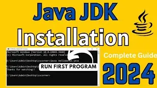 How to Install Java JDK 21.0.2 on Windows 11 [2024] | Create and Run  First Java Program using JDK