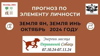 Прогноз по элементу личности Земля Ян, Земля Инь октябрь 2024
