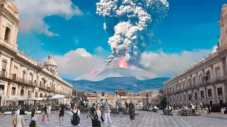 Lava rain in Italy! Mount Etna eruption in Sicily, Catania, evacuation of the population