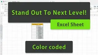 Color Coded Excel Sheet #excel #tutorial #exceltips
