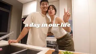 A day in our life in Sydney 🇦🇺 - couple skincare routine and home cooked meals 🍜
