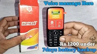 Itel New keypad Mobile (it2163S new) ! 1st Time In Keypad Mobile -Voice Massage!7days battery backup